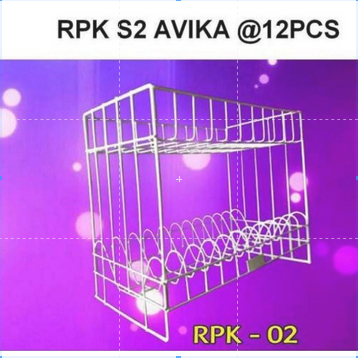 RPK 2 SUSUN / Rak Piring Putih