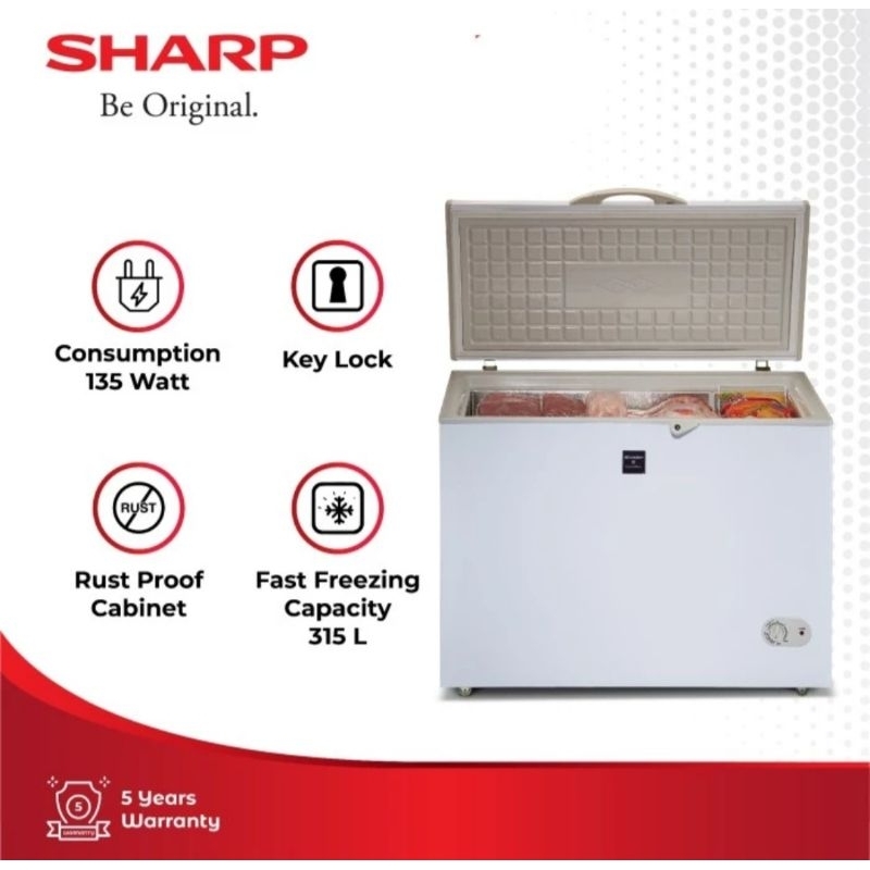 BOX FREEZER SHARP 300LITER FRV300 CHEST FREEZER SHARP 300L FRV300