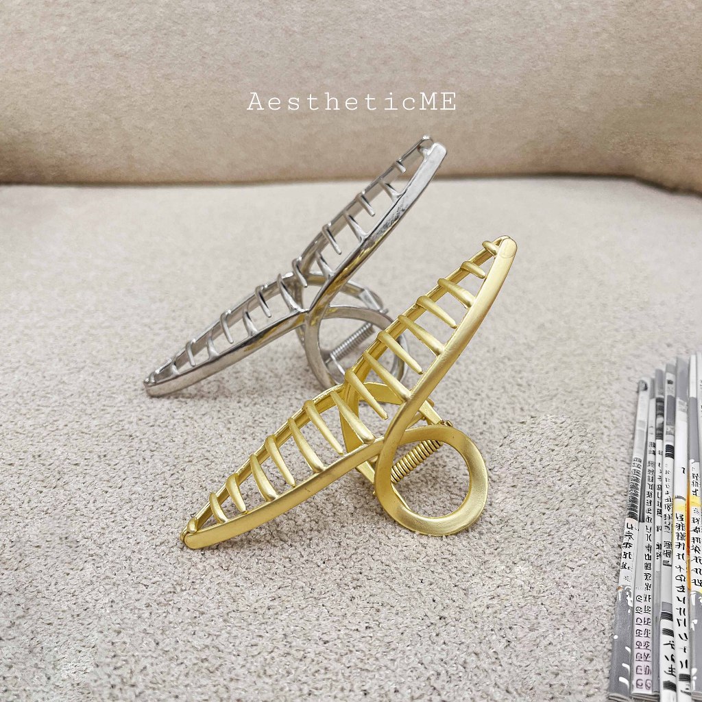 Aestheticme - Metal Hair Claw / Jepitan Rambut Korea / Hair Clip / Hair Claw / Claw Clip