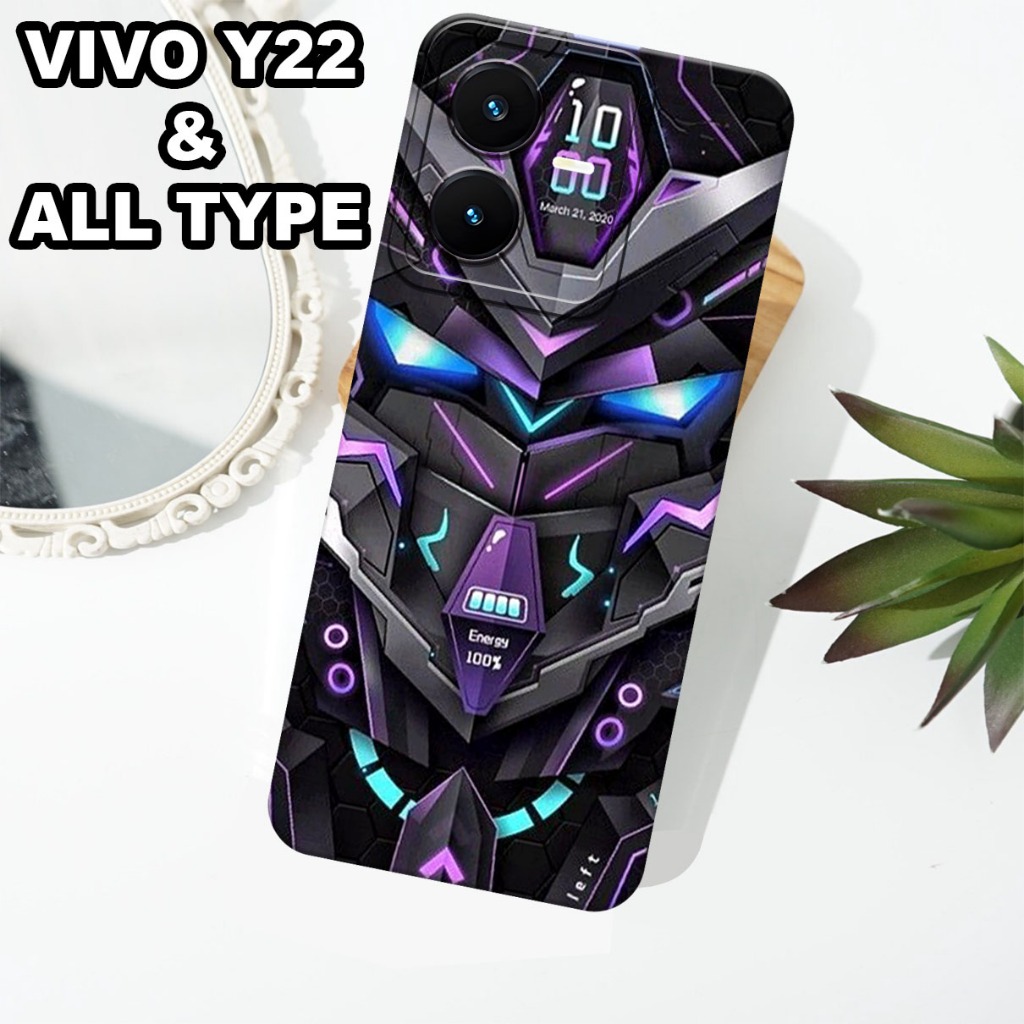 G50 - Case Pro Camera VIVO Y22 2022 - motif VECTOR ROBOT - silikon VIVO Y22 - softcase VIVO Y22 - ba