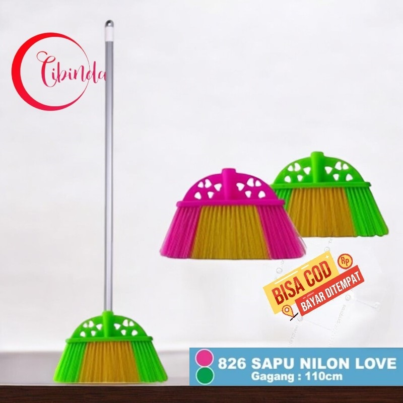 Sapu Nilon Love Nagoya / Sapu Lantai Broom Nagoya 826 Motif Love