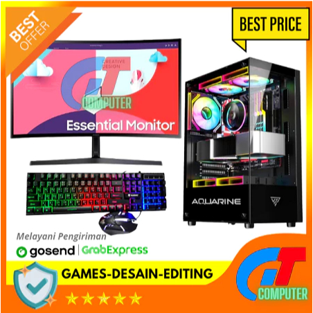 PC Rakitan Gaming i5 10400F GEN 10 ( RTX 4060 ) Monitor 32Inch