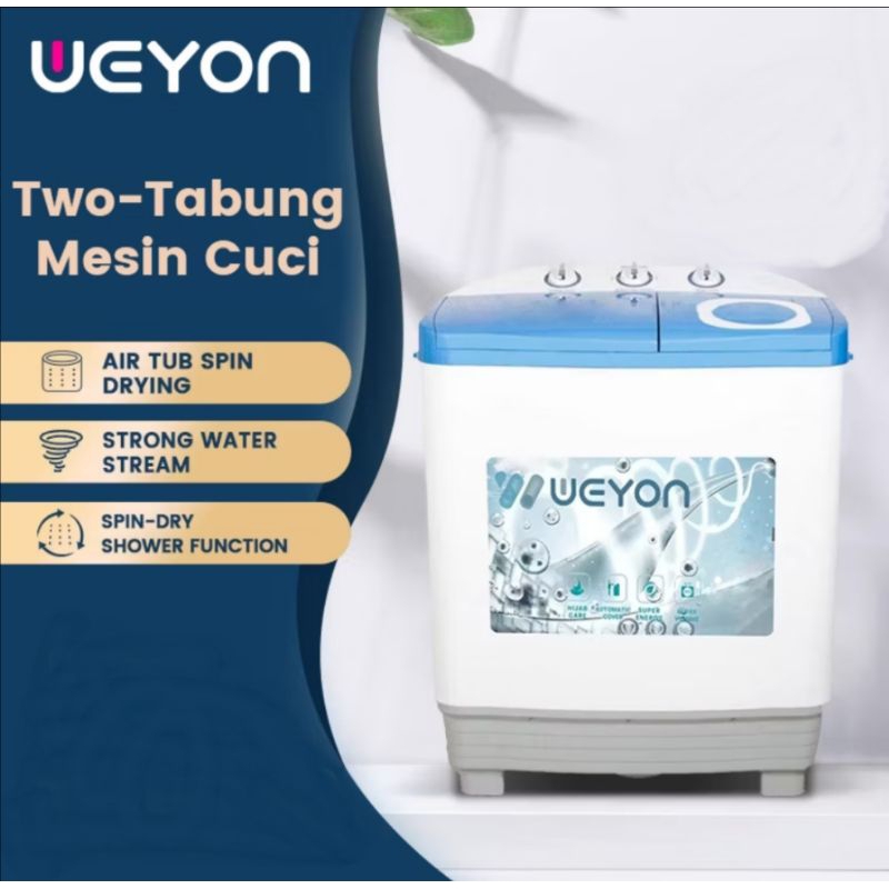 Mesin Cuci Weyon 2 Tabung 7,5 kg dan 8,5 kg