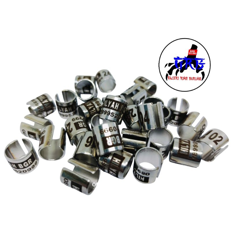 RING MERPATI DEWASA BAJA BELAH VARIASI CETAK NAMA