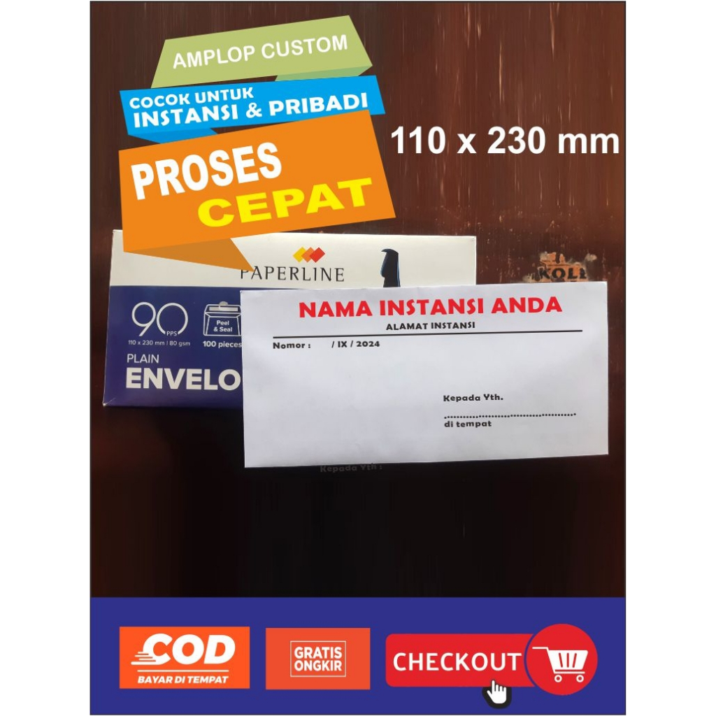 

Amplop Surat Instansi Organisasi Custom Desain Murah 110 x 230