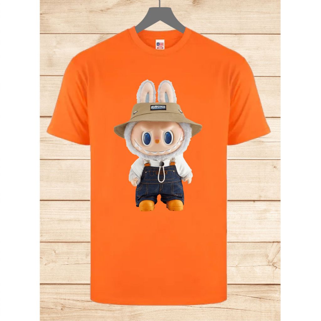 Baju Kaos Polos Dewasa Soft Tee New State Apparel Lengan Pendek Sablon Labubu Unisex