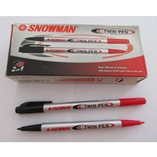 

TWIN PEN SNOWMAN TP-1 BLACK RED