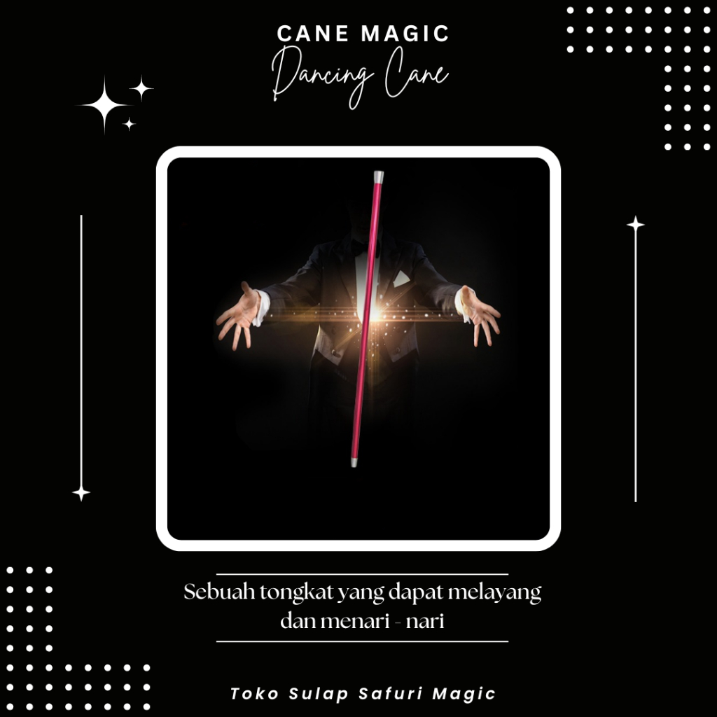 Alat Sulap Dancing Cane - Tongkat Sulap - Sulap Tongkat Menari - Tongkat Melayang - Toko Sulap