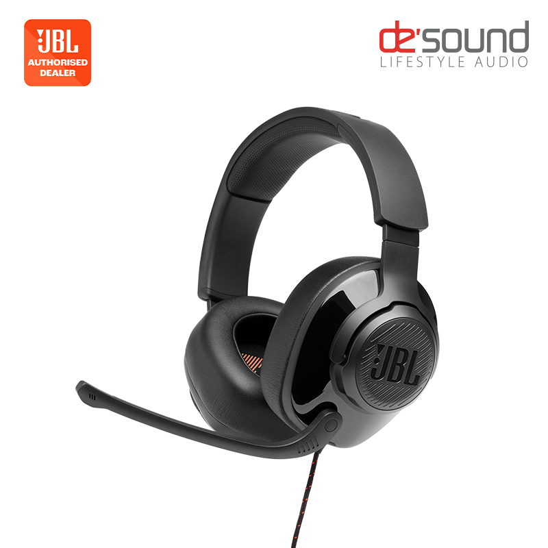 JBL Quantum 200 Wired Over-Ear Gaming Headset with Flip-up Mic - Garansi Resmi