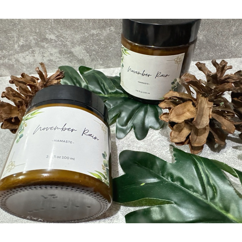 Scented Candle, Lilin Aromaterapi NAMASTE November Rain Aroma Eucalyptus & Peppermint