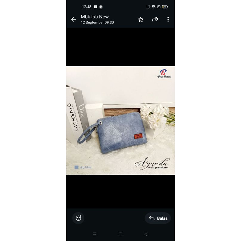 AYUNDA POUCH BIRU TSABITA