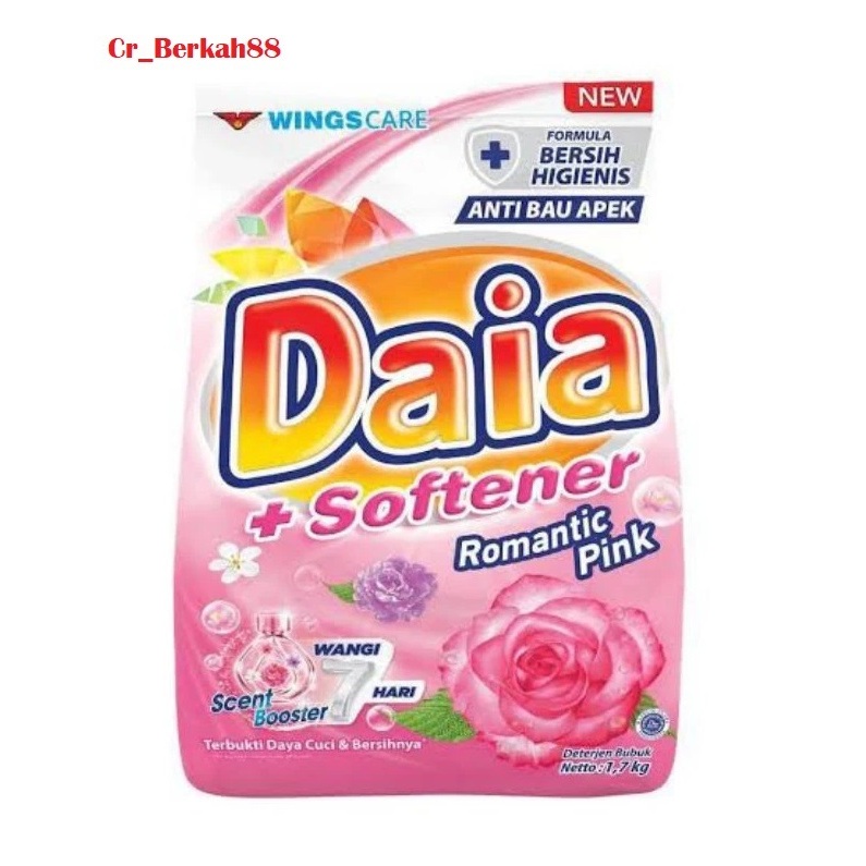 Daia romantic pink 1 7 kg/daia murah/daia deterjen 1 7 kg promo/sabun daia