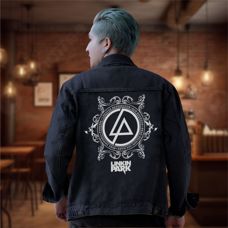 Yinyanks Jkt jacket Denim Linkin park LP jacket jeans pria wanita unisex