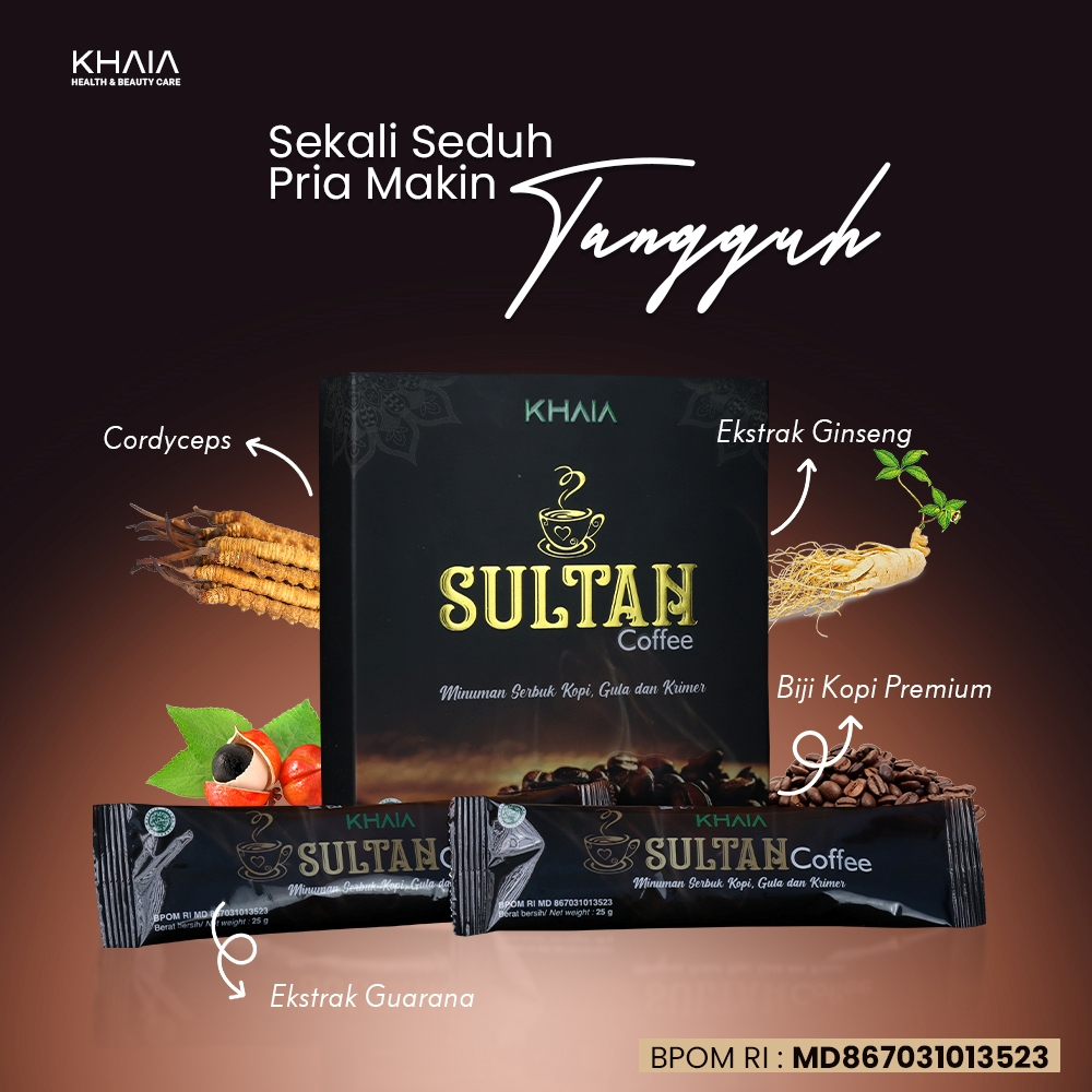 

(Lebih Hemat) Kopi Sultan Khaia Coffee Hitam Bubuk Herbal Stamina Ginseng Asli Minuman Original