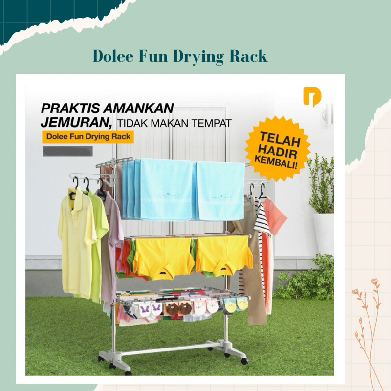 Dolee Fun Drying Rack | Jemuran Pakaian | Jemuran Baju