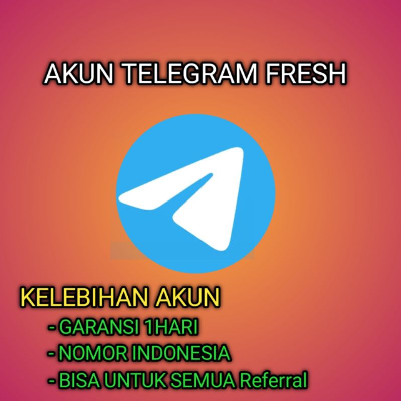 Akun telegram indo fresh berkualitas murah