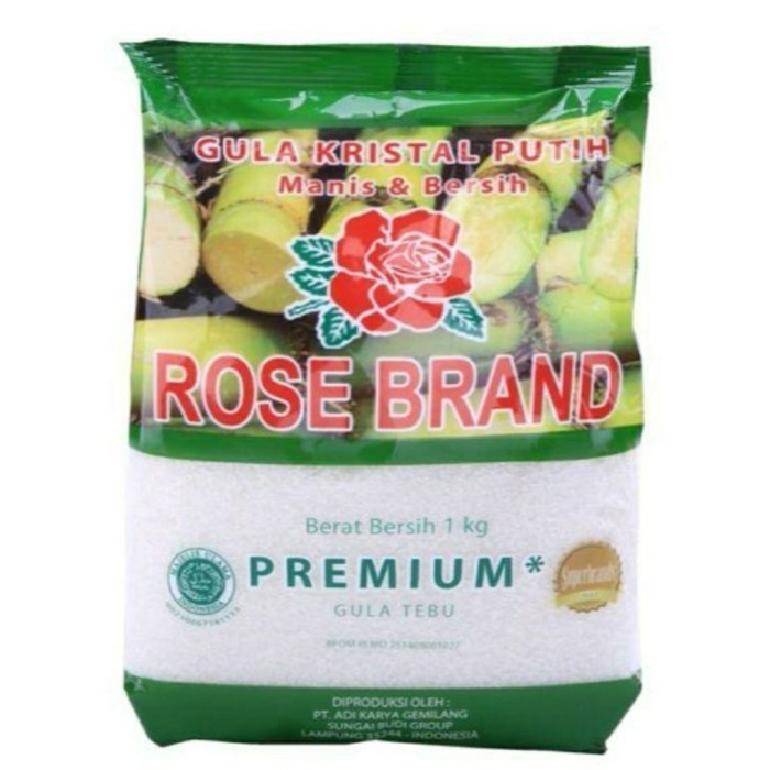 

Gula Pasir Hijau Rose Brand / White Sugar Rose Brand - 1 KG