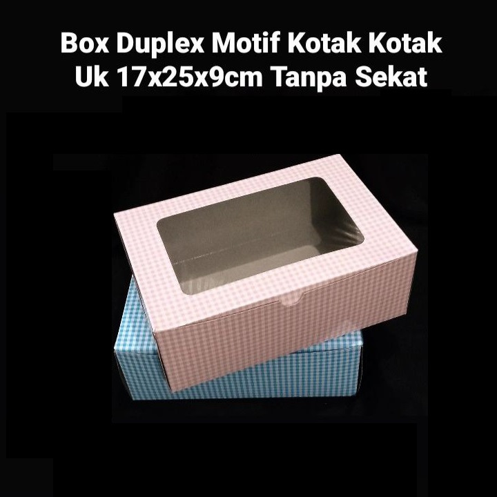 

( 5 pcs ) Cake Box Brownies Kotak Dus Tanpa Sekat ukuran 17x25x9 cm Packaging Hampers Souvenir