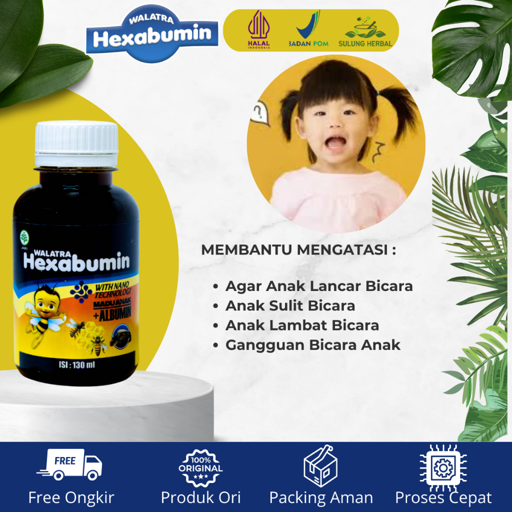 Hexabumin - Vitamin Anak Lancar Bicara - Vitamin Anak Sulit Bicara - Vitamin Anak Lambat Bicara