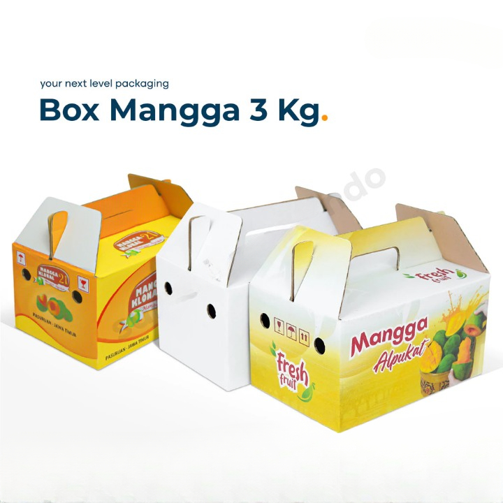 

(10 pcs) Box Mangga 3Kg Kardus Jinjing Buah Dus Packaging Mangga Alpukat