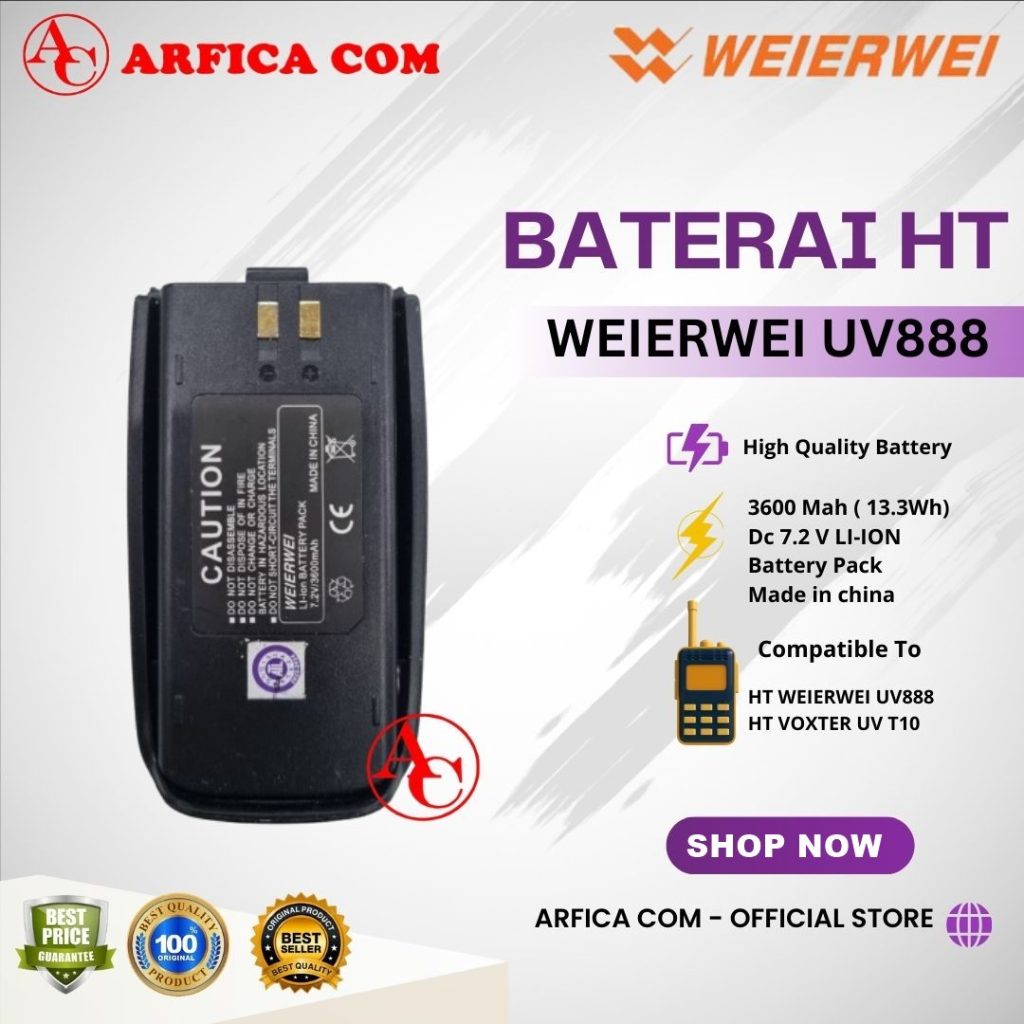 BATRE HT VOXTER UV T10 BATERAI HT VOXTER UVT10 ORIGINAL BATTERY VOXTER UV-T10 10 WATT