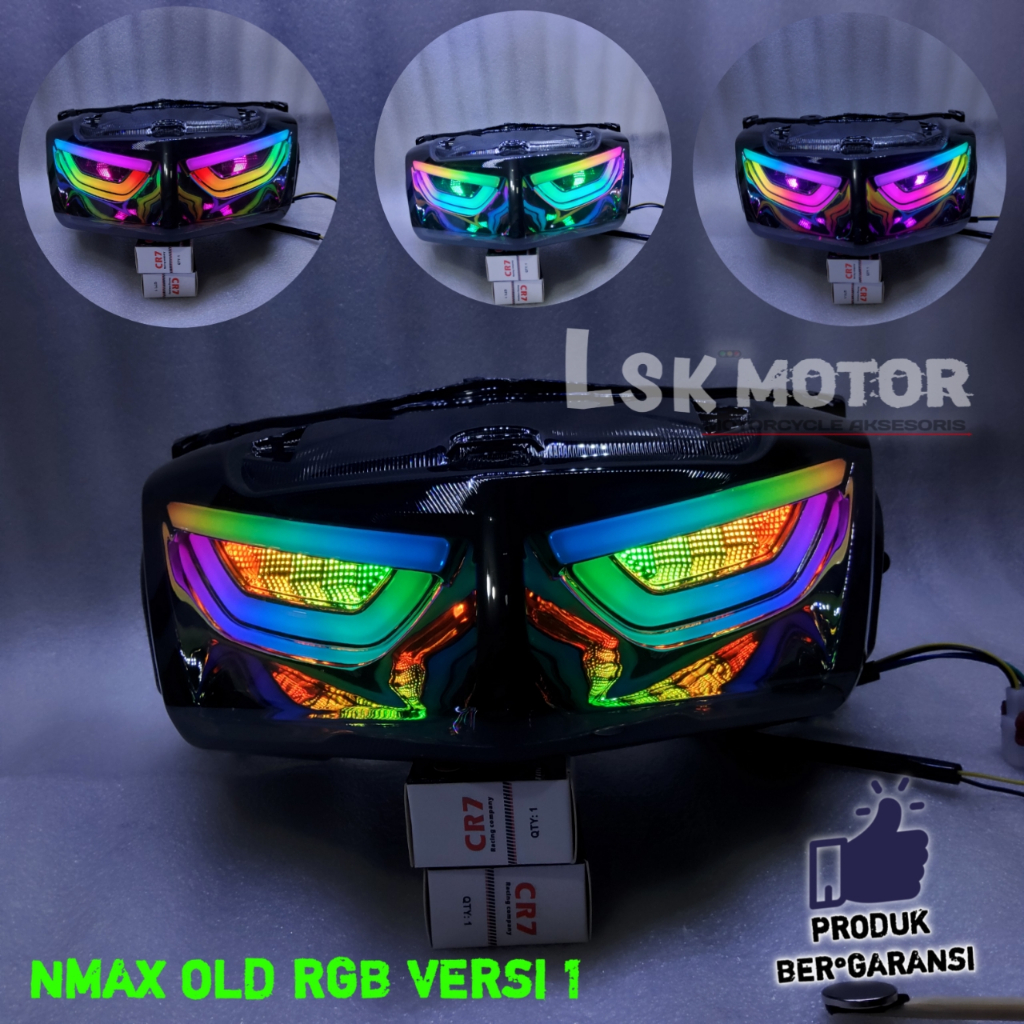 Lampu Stop Nmax Old Model Xmax RGB / Stoplamp belakang Nmax Old RGB CR7