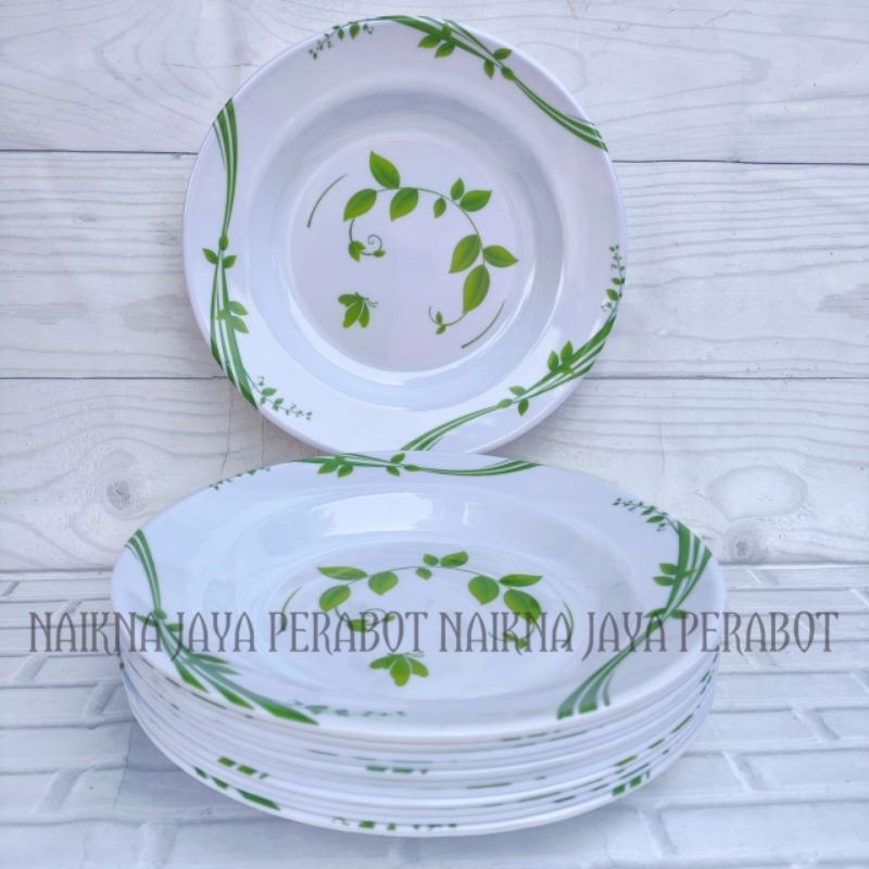 PROMO PAKET PIRING MAKAN MELAMIN 9 INC(23CM) MOTIF BUNGA FOODGRADE SNI/PIRING MAKAN/ PIRING MOTIF/ P