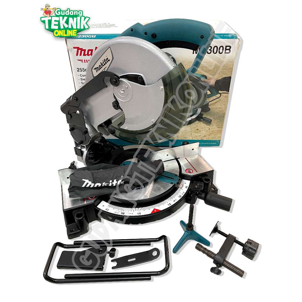 Mesin Gergaji Potong Aluminium Kayu 10" M2300B MAKITA / Mitersaw Circle Gergaji Miter saw Listrik Pe