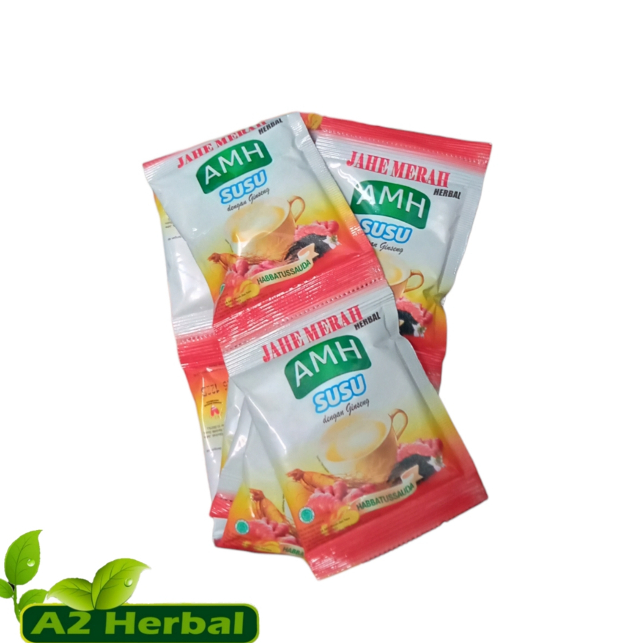 

Jahe Merah AMH Susu Plus Ginseng | minuman Herbal Jahe Gingseng Habbatussauda | Jahe Merah AMH Susu Per Renceng