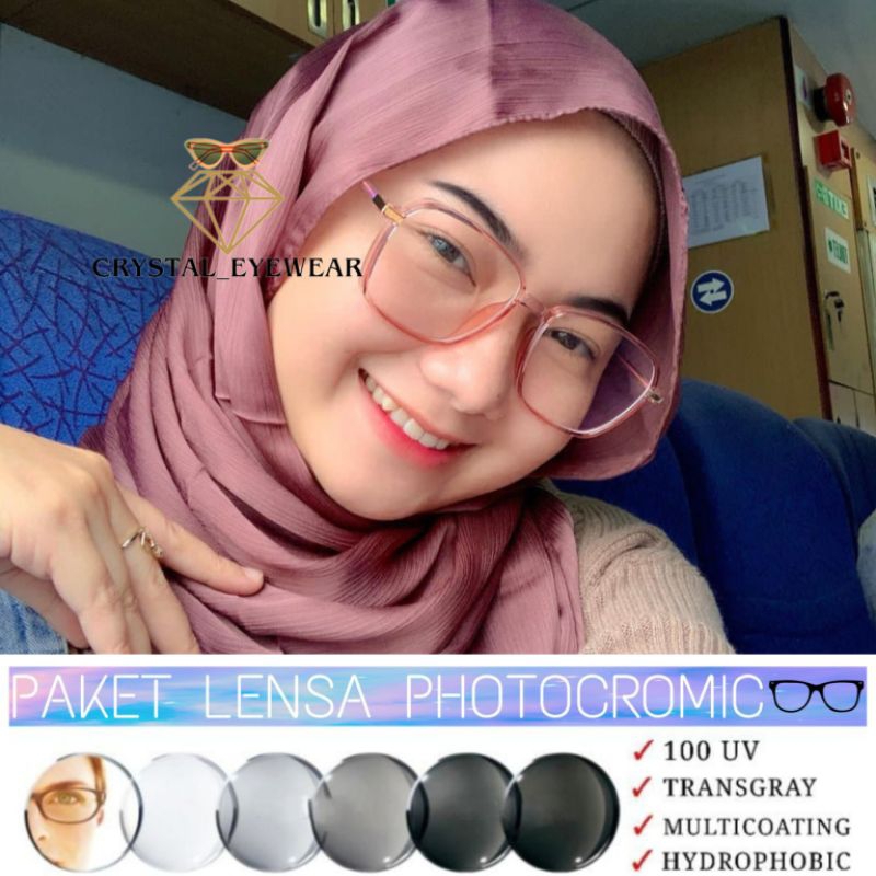 kacamata WANITA,paket hemat kacamata minus photocromick (8829)