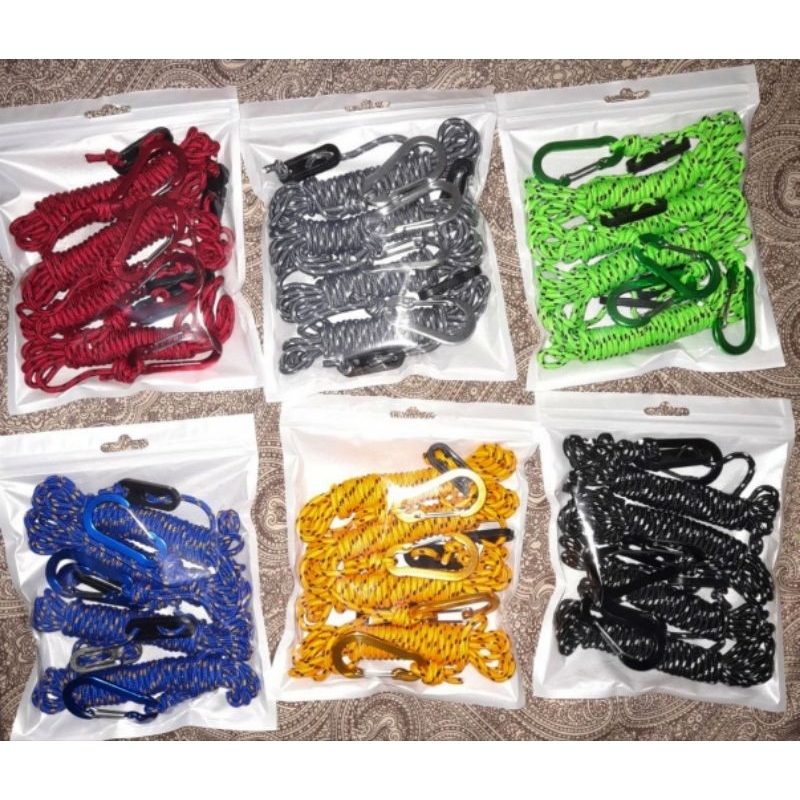 (ISI 4 PCS) 1 SET TALI FLYSHEET GUYLINE TENDA