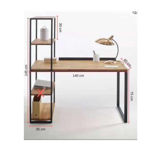 meja belajar 140 cm/meja komputer/meja tulis/meja kantor