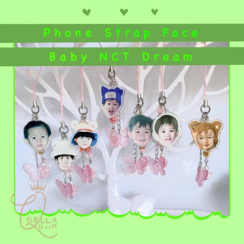 (Ready) BABY NCT DREAM face ver Phone strap gantungan HP kpop | Jisung Jaemin Jeno Mark Haechan Renj