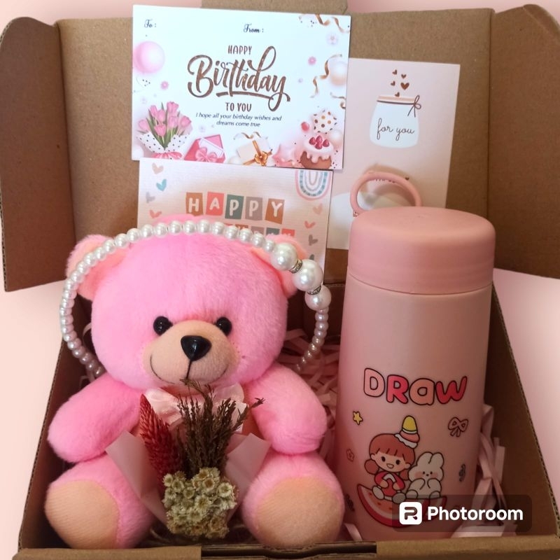 Kado Ulang Tahun Anak Kecil Cewek Perempuan Hadiah Ultah Anak Sekolah SMP SMA Birthday Gift Box PINK