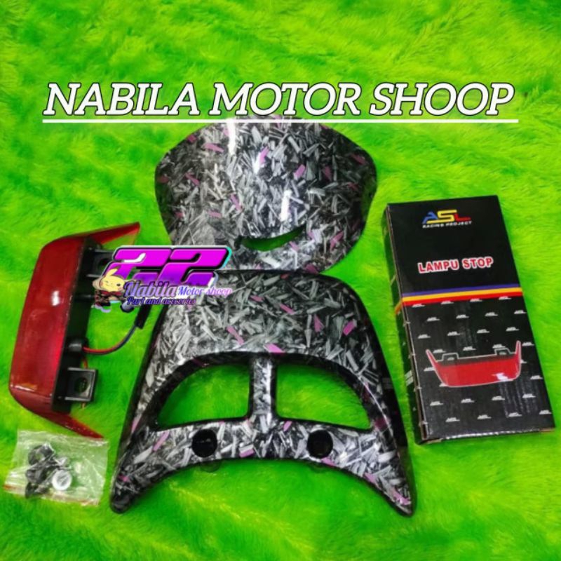 ( FIZ R SET ) begel fiz R visor fiz R lampu fiz R carbon wtp carbon forged