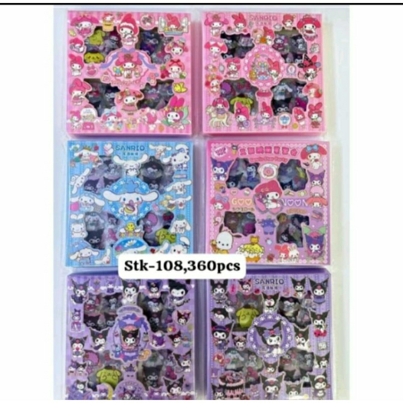 STIKER SANRIO MY MELODY & KUROMI ISI 100PCS