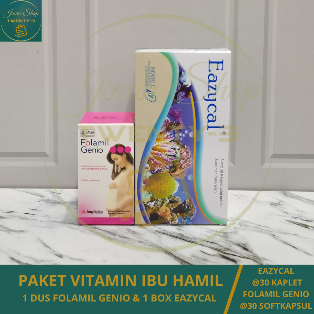 folamil genio + eazycal paket vitamin ibu hamil