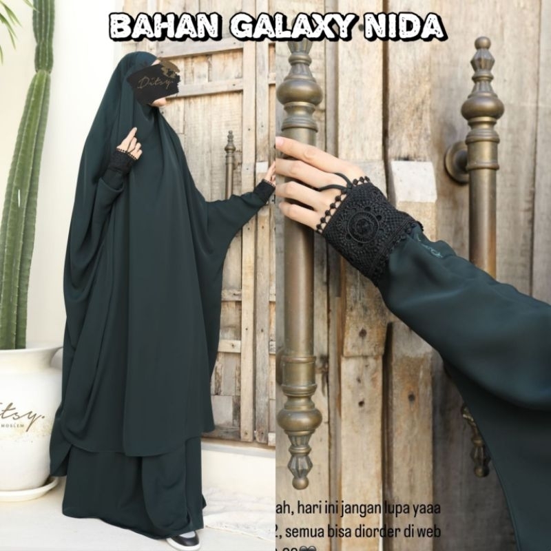 Zayna FK Set Dark Onyx Green by Ditsy Moslem (Size Reguler)