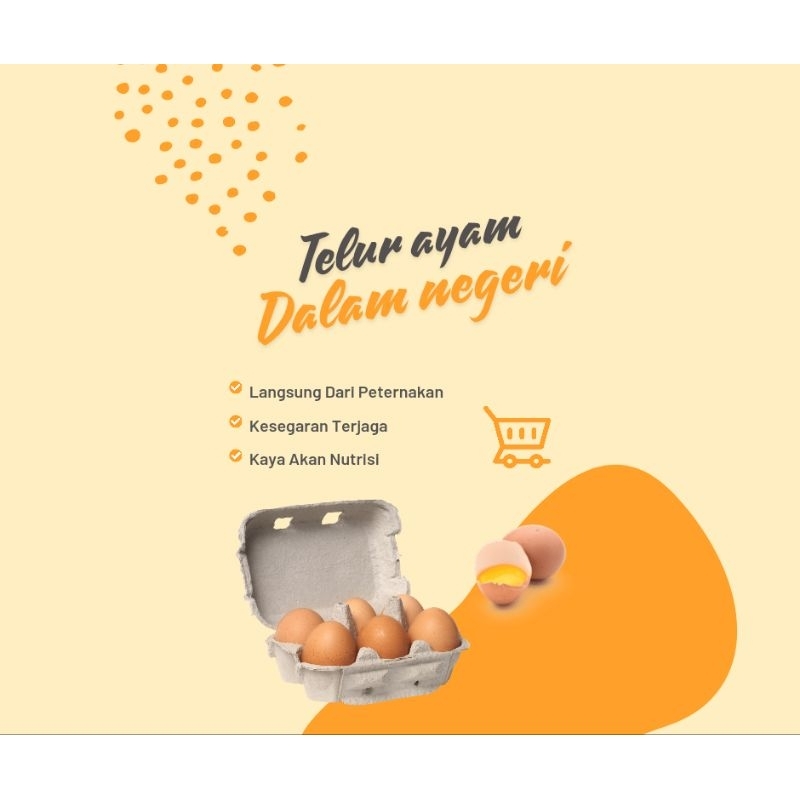 

Telur Ayam Negri /Pack ISI 6 pcs