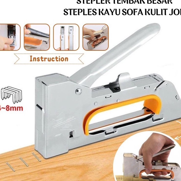 

READY STOCK Staples Tembak Tacker Powerful Stapler Silver
