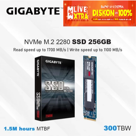 Gigabyte NVMe SSD 256GB Terbaru