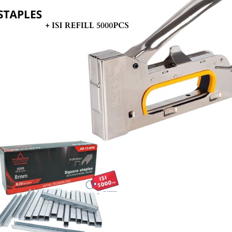 

LANGSUNG BELI GAN Staples Tembak R23 Paket Isi 5pcs 6mm 8mm Tacker Stapler Staples Perekat Powerfull FREED
