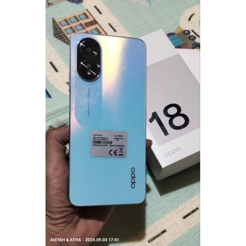 OPPO A18 RAM 4GB INTERNAL 128GB SECOND FULLSET ORY MULUS BERGARANSI