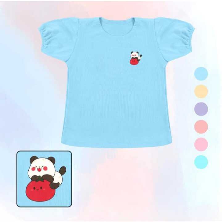 11906BL Atasan kaos lengan balon anak perempuan | kaos lengan balon anak perempuan | baju kaos anak 