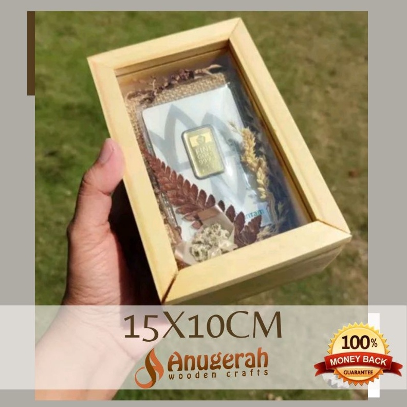 

1x15 Wooden sliding acrylic box kotak kayu akrilik kotak sovenir kayu souvenir box