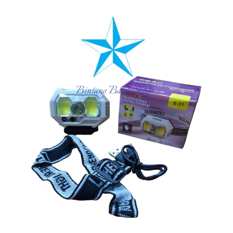 Senter Kepala Led Sunpro dengan Sensor S-31 Setara 15w / senter kepala sensor