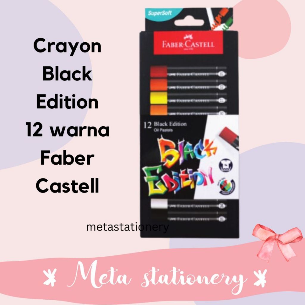 

Crayon / Oil Pastel Black Edition Faber Castell 12 warna