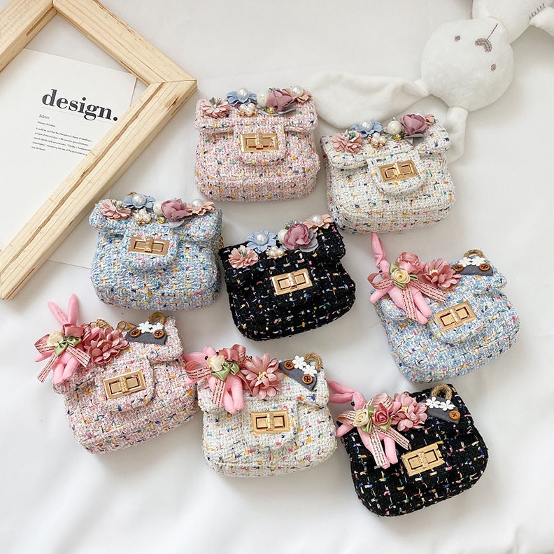 Puffyco Tas Anak Perempuan Selempang Mini Chain Korea Fashion Tas Pesta Anak