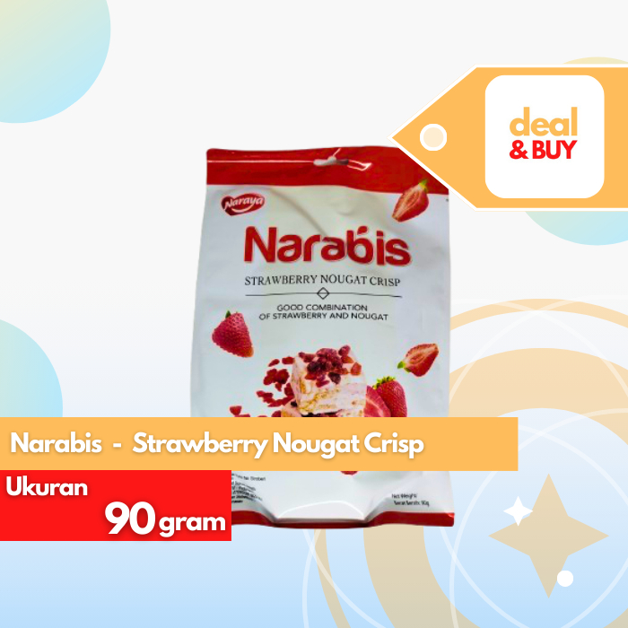 

Naraya Narabis Strawberry Nougat Crisp/Nougat Kukis dan Stroberi 90g