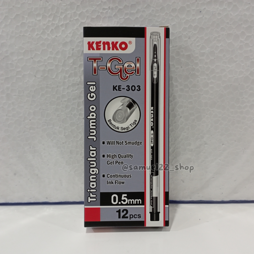 

Pulpen Gel KENKO T-Gel KE-303 0.5 mm 0.5mm Isi 12